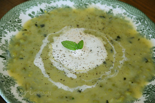 Wochenend-Rezept - Erbsen-Kartoffel-Suppe mit Minze - SAPRI-Design